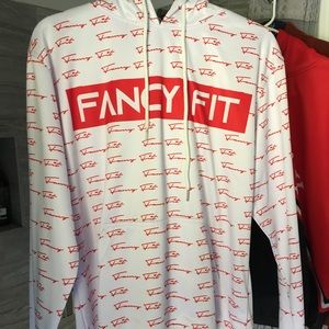 Fancy Fit White Hoodie M